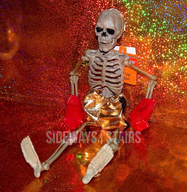 16" BOXER SKELETON hangable Halloween decoration jointed horror skeletal boxing