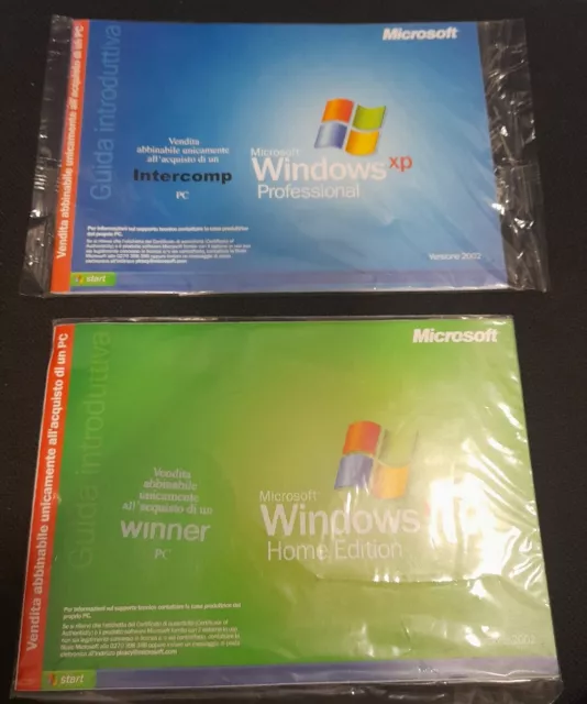 Guida introduttiva Windows XP Pro e Home edition Ver. 2002 Cd recovery