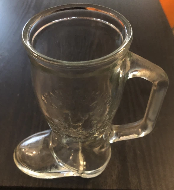 Vintage Frankenmuth Michigan Bavarian Inn Boot Glass ( No Chips )