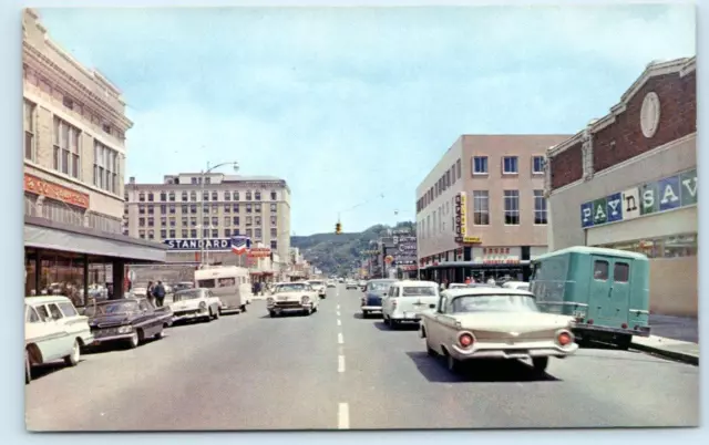 ABERDEEN, Washington WA~ WISHKAH STREET Scene 1960s Grays Harbor County Postcard