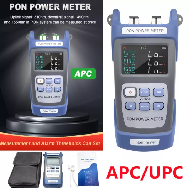 TM581 PON Power Meter SC/APC Optical Fiber Tester ONT/OLT 1310nm/1490nm/1550nm 2