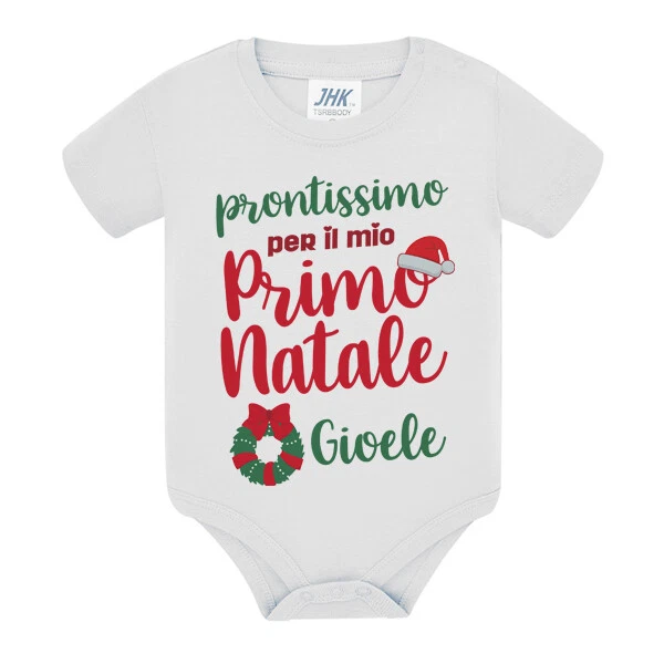 Body bimbo bambino Prontissimo per il mio primo Natale! Personalizzato con nome!