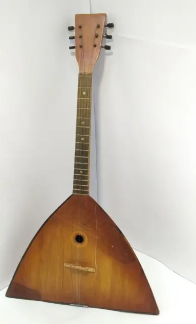 Vintage musical instrument BALALAYKA stringed 6-string.