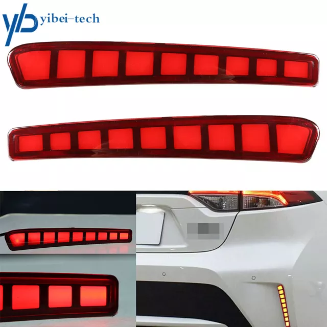 LED Rear Bumper Brake Turn Signal Tail Lamp Lights For 2020-2021 Toyota Corolla