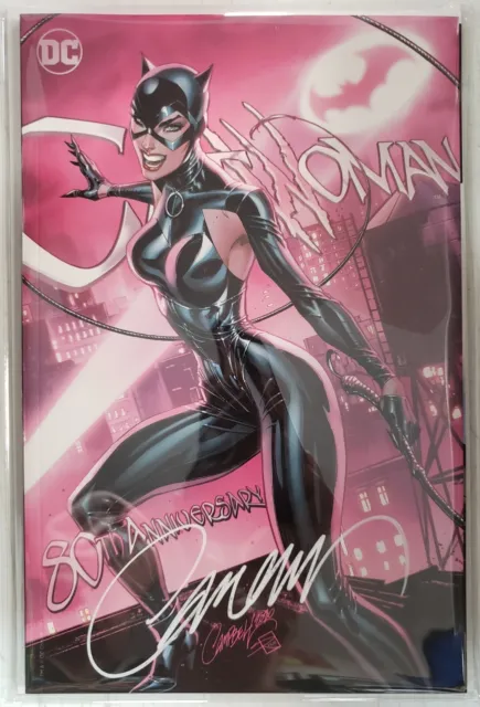 CATWOMAN 80TH ANNIVERSARY #1 A SIGNED WITH COA NO 0574 or 0841 J SCOTT CAMPBELL
