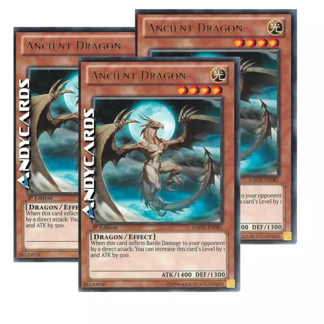 3x ANCIENT DRAGON (Drago Antico) • Rara • GAOV EN081 • YUGIOH! • ANDYCARDS