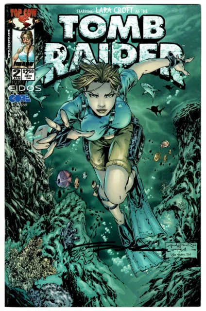 Tomb Raider #2 VF/NM Signed w/COA Andy Park 2000 Top Cow/Image Comics