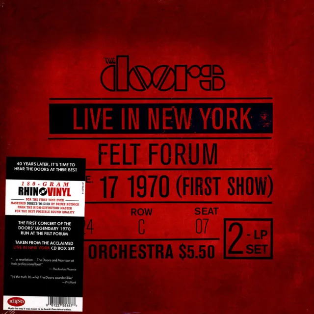 The Doors - Live In New York (Vinyl 2LP - 2010 - US - Reissue)