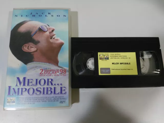 Mejor Impossible VHS Film Tape Collector Edition Espagnole Jack Nicholson