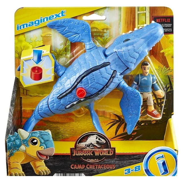 Coffret Imaginext Jurassic World Quetzalcoatlus – Figurine Dinosaure Battant Des Ailes + Tricératops – Fisher-Price (Dès 3 Ans)