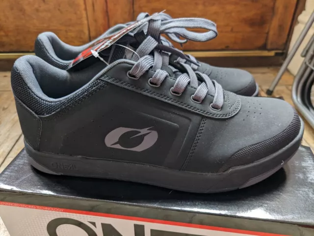 O'Neal Pinned Pro Flat Shoe 2022 Black/Grey, size UK 8 EU 42