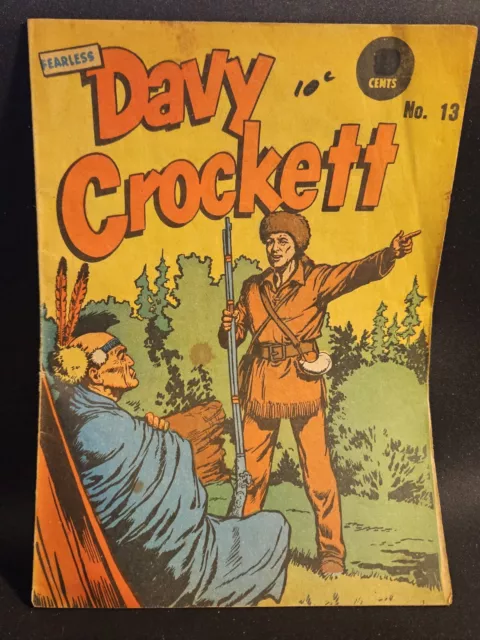 * Vintage 1956 Australian Printing Comic - Fearless Davy Crockett #13