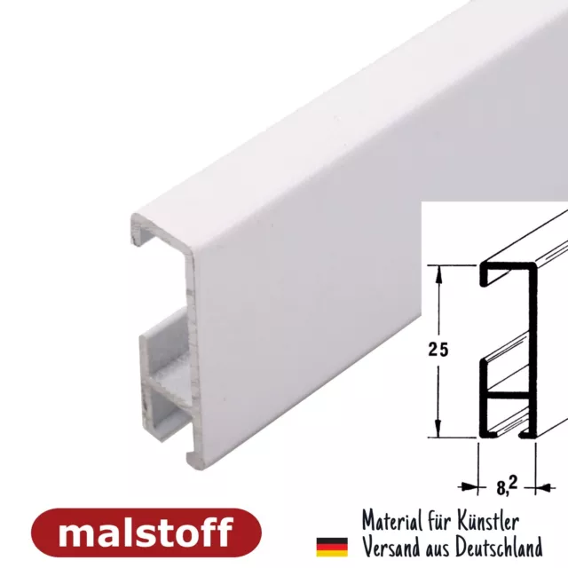 Bilderschiene 2m Alu weiß Galerieschienensystem Bilder aufhängen