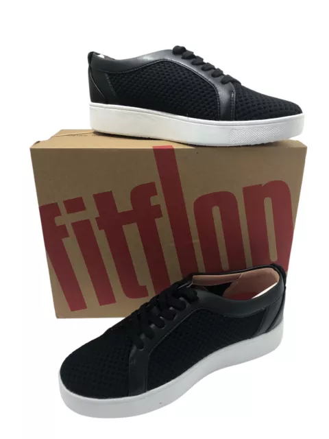 Fit Flops Womens Sneakers Size 6M Black Rally AirMesh Comfort Shoes