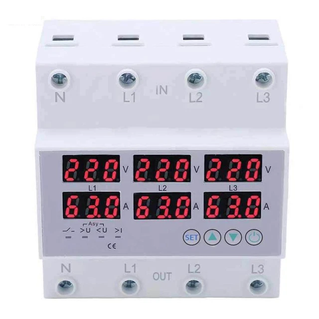 Advanced AC390500V Voltmetro ferroviario DIN 3 fasi Amperometro protezione sotto