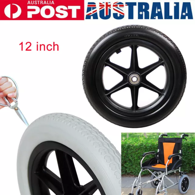 12inch Wheelchair Wheel Rear Tyre Replacement for Wheelchairs Walkers AU