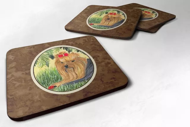 Carolines Treasures Yorkie Foam Coasters (Set of 4), 3.5 H x 3.5 W, Multicolor