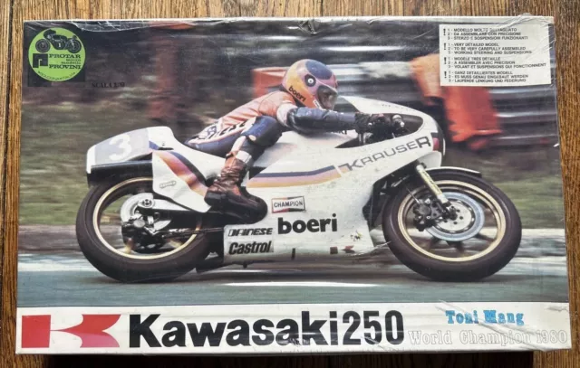 PROTAR Kawasaki 250 Toni Mang - World Champ ‘80 Metal Series Model Kit 179 - 1:9