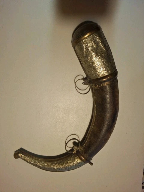 Poire à poudre ancienne XIX siècle - Antiquités