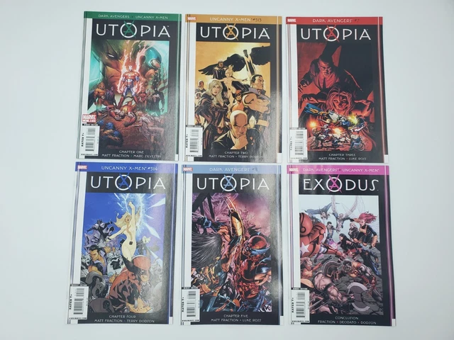 Utopia Dark Avengers Uncanny X-Men Chapters 1 - 6 Complete Set Lot Marvel Comics