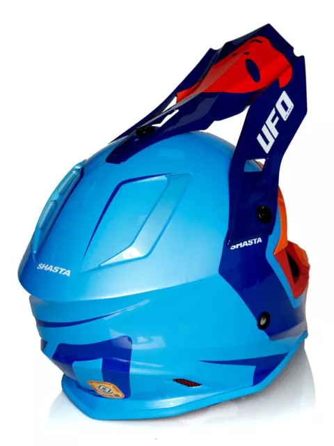 UFO Quiver Motocross Helmet in Shesta Blue Red - L 59-60cm 2