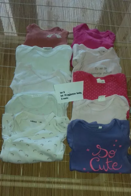 lot 10 vêtements bébé fille 3 mois pas cher lot 6