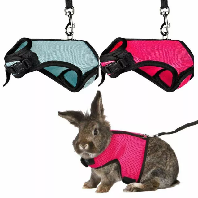 Rabbit Guinea Pig Rat Ferret Harness & Lead Breathable Soft Pet Leash