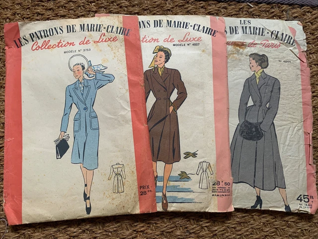 LES PATRONS DE marie claire, collection de luxe. modele n° 3753, 4507 ...