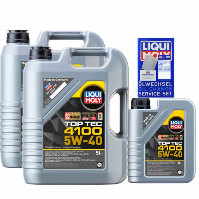 11L Liqui Moly aceite motor Top Tec 4100 5W-40 para VW 505 00 BMW Longlife-04