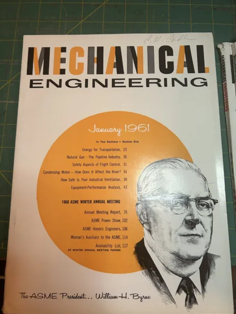 VTG. Mechanical Engineering Magazine Lot Complete 1961 (Vol. 83, No. 1-12) Rare.