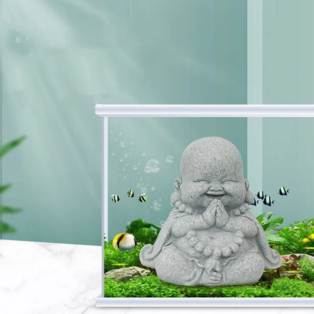 Statue Bouddha Souriant Avec Chapelet H 8.5 Cm - Figurine Zen Décoration Intérieure Zen’Light