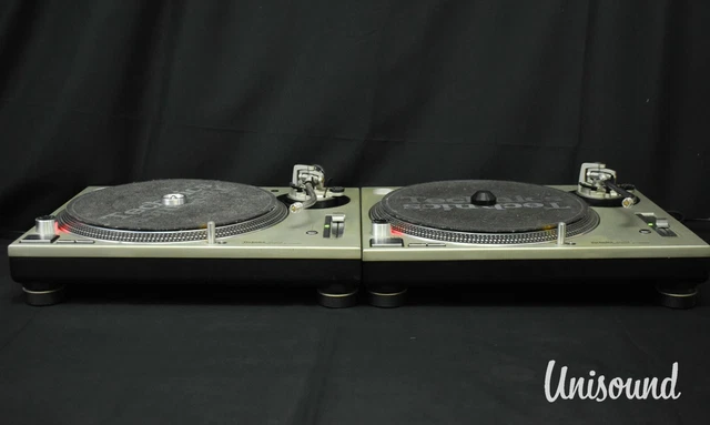 Technics SL-1200 MK5 Silver pair Direct Drive DJ Turntable [Very Good]