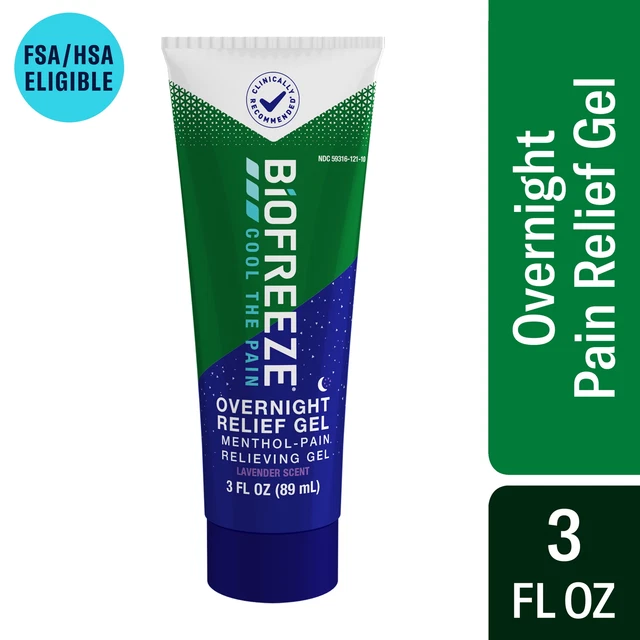BIOFREEZE MENTHOL OVERNIGHT Pain Relieving Gel 3 FL OZ Tube with