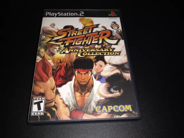 Street Fighter Anniversary Collection Sony Playstation 2 PS2 MINT cond COMPLETE