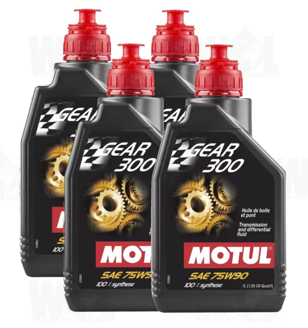 Motul Gear 300 75W90 Racing Gearbox Oil Differential Full Synthetic 1L 105777 4x