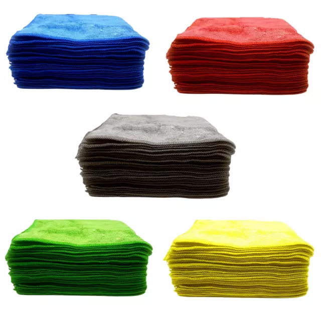 Microfibre Cloths Cleaning Drying 40x40 Kitchen Car Window Home Duster Large 10