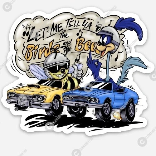 Muscle Car Sticker - Ratfink Style American Made Car Show Rat