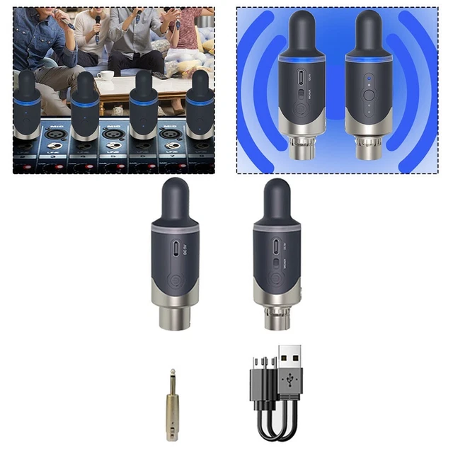 POGOLAB Système Micro Sans Fil XLR 2.4G - Émetteur/Récepteur Pour Micro Dynamique/Condensateur - 12h Autonomie