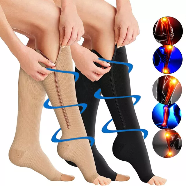 Kompressionsstrümpfe Stützstrümpfe Reisestrümpfe Reißverschluss Thrombose Socks