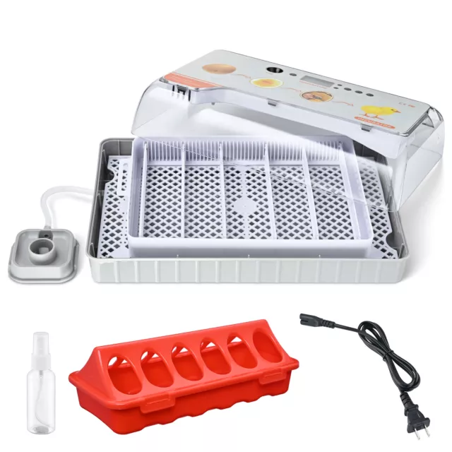 12-35 Eggs Incubator Digital Automatic Turning Poultry Hatcher Show Temperature