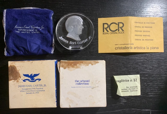 Jimmy Carter 39th President Inauguration RCR Hand Made Crystal January 20th 1977