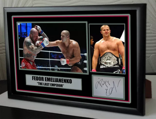 Fedor Emelianenko Framed Canvas Signed Print     "Great Gift"