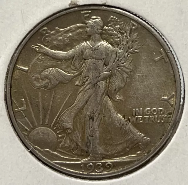 1939 Walking Liberty Silver Half Dollar AU / BU Free Shipping With Five Items B2