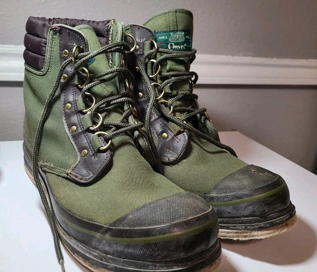 ORVIS WADING BOOTS Mens Sz 7-7.5 Felt Bottom Fly Fishing  display picture 3