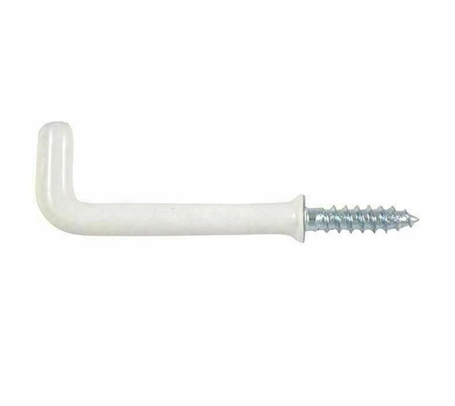 4x Vis à épaulement en acier enduit de crochet de commode en plastique...