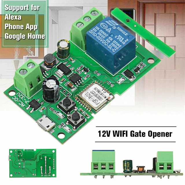 Abridor de puerta WIFI de 12 V para Alexa Google Home iOS o aplicación Android eweLink Contro*H7
