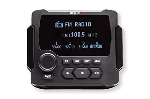 GMR-LCD Gauge Hole Mount Marine/Boat Receiver Bluetooth AM/FM Radio