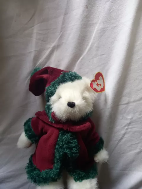 Ty Beanies 2000 Attic Treasures Collection- Klause - Fully Jointed Bear -Retired