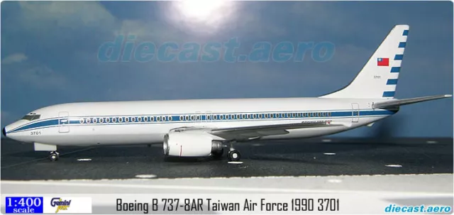 **Rare** Boeing B 737-8AR Taiwan Air Force 1990 3701 GeminiJets 1:400 GJTAF234