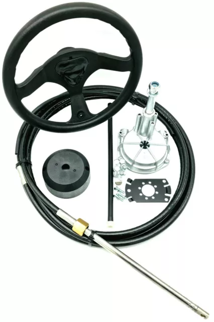 BOAT STEERING KIT  16FT / 4.8m  Cable Helm Wheel Multiflex Teleflex Compatible